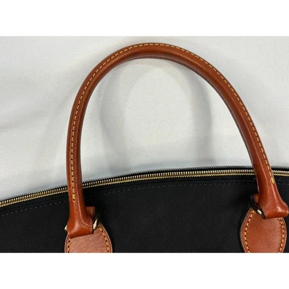 DOONEY & BOURKE Black Nylon/ Leather Trims Pocket Shoulder Bag - Picture 13 of 16